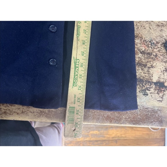 Vintage Original Lanz Salzburg Navy Wool Girl's Dress 12 - Picture 4 of 5